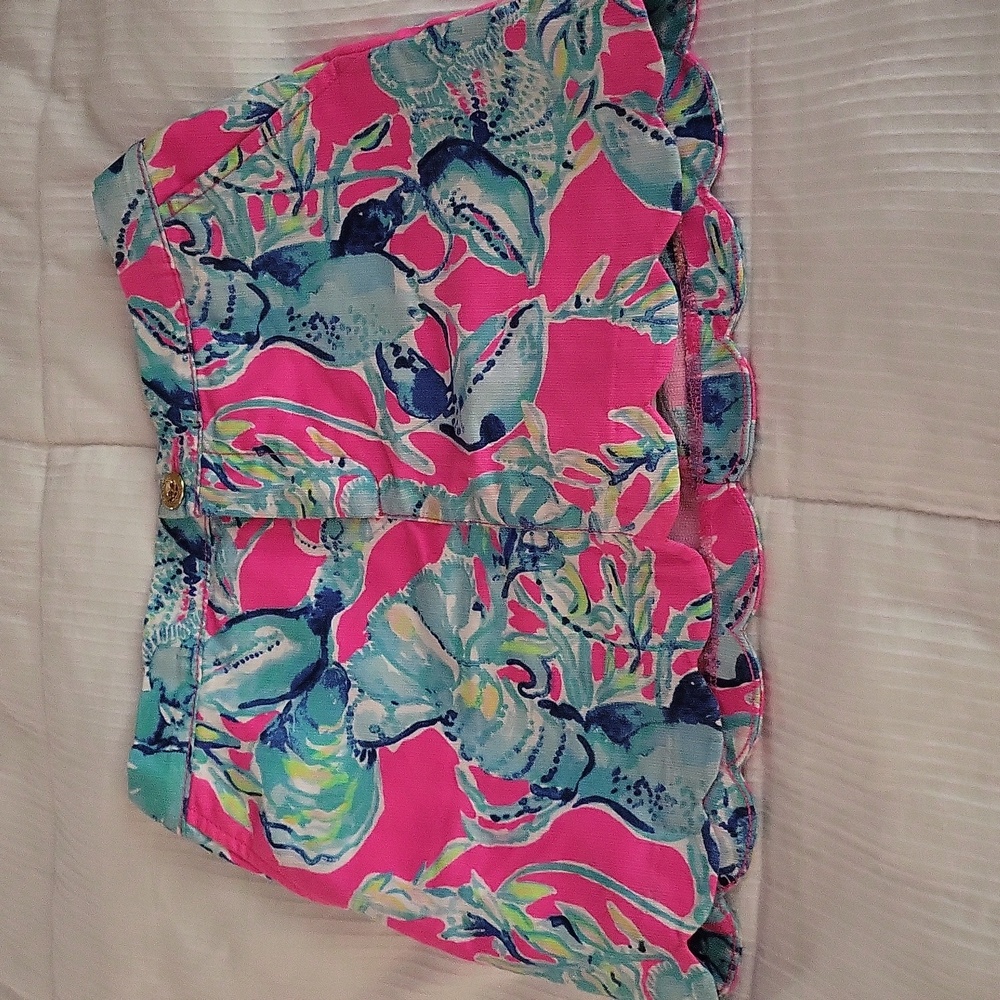 Lily Pulitzer scalloped trimmed signature print kids skirt